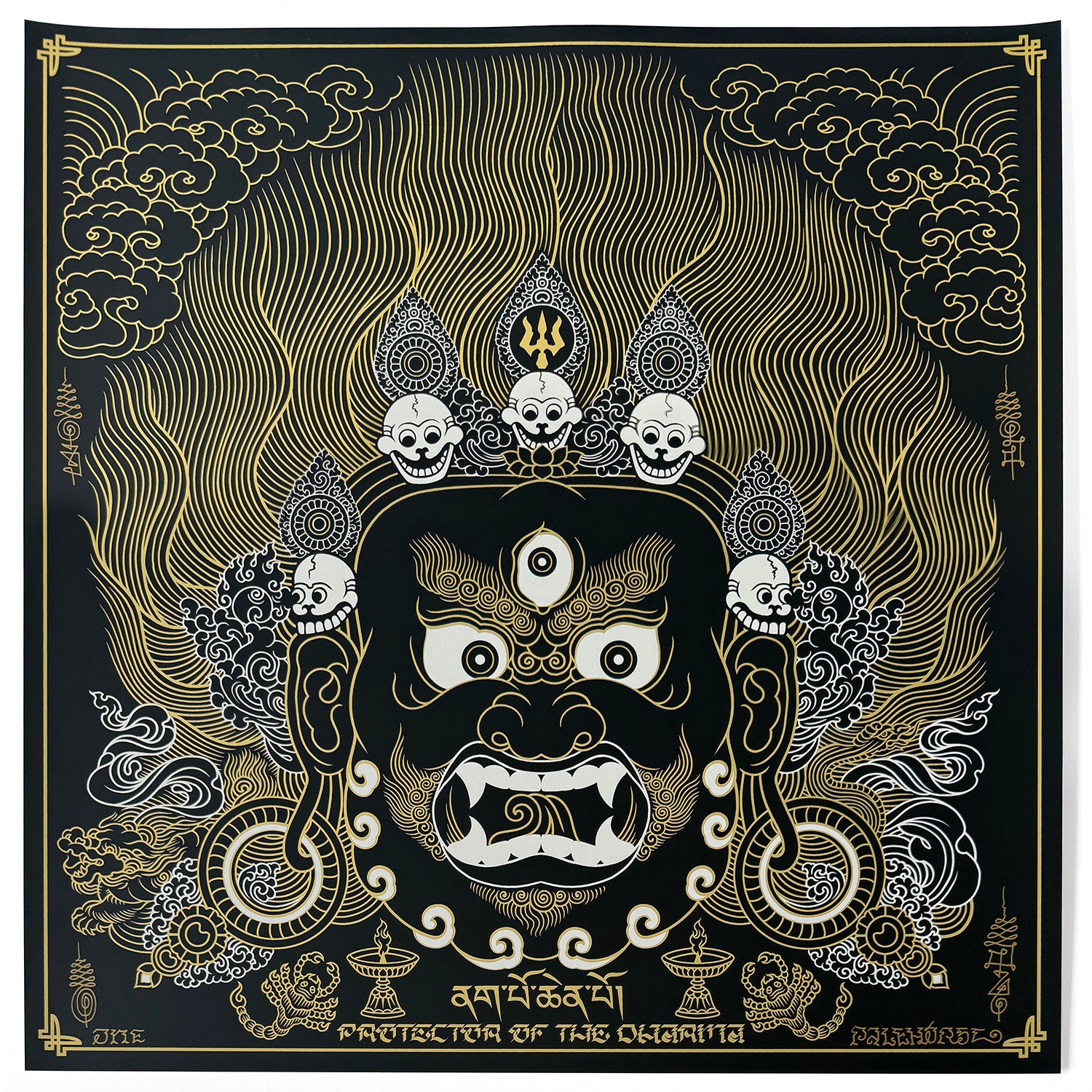 'Mahakala' Gold Foil Screen-print