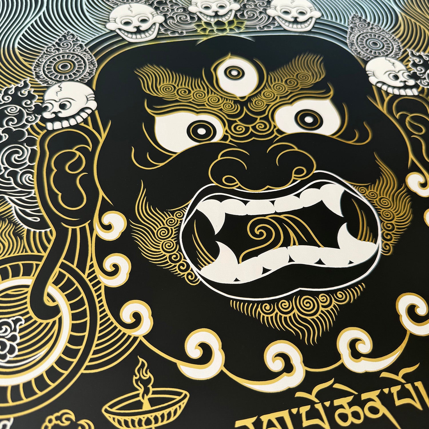 'Mahakala' Gold Foil Screen-print