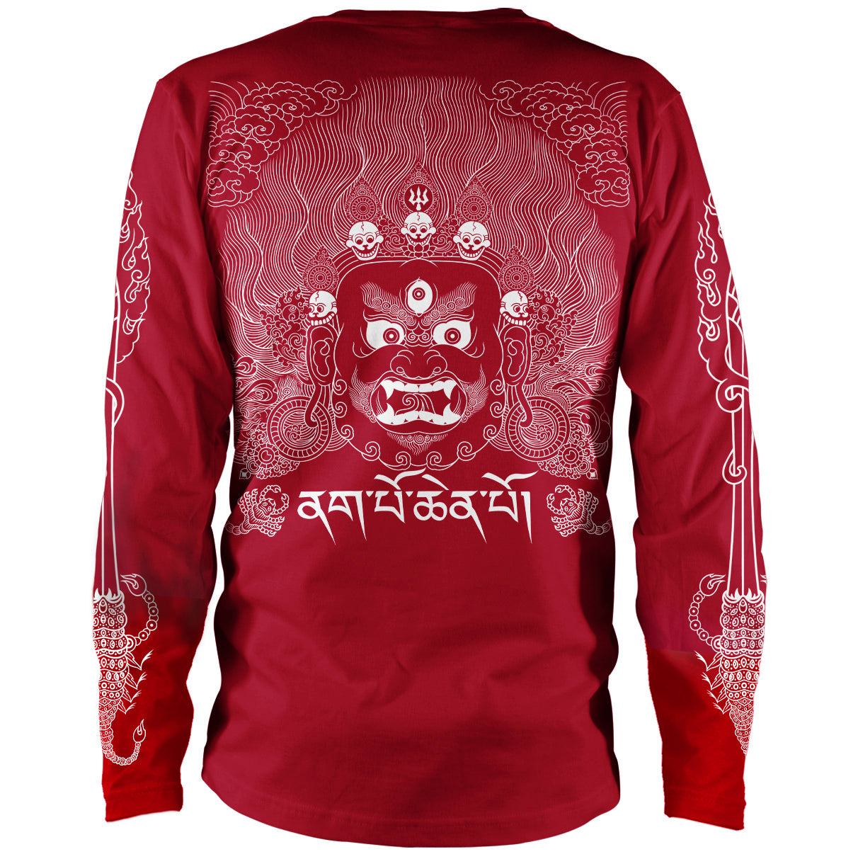 Mahakala ~ Long Sleeve T-shirt ~ Cardinal Color