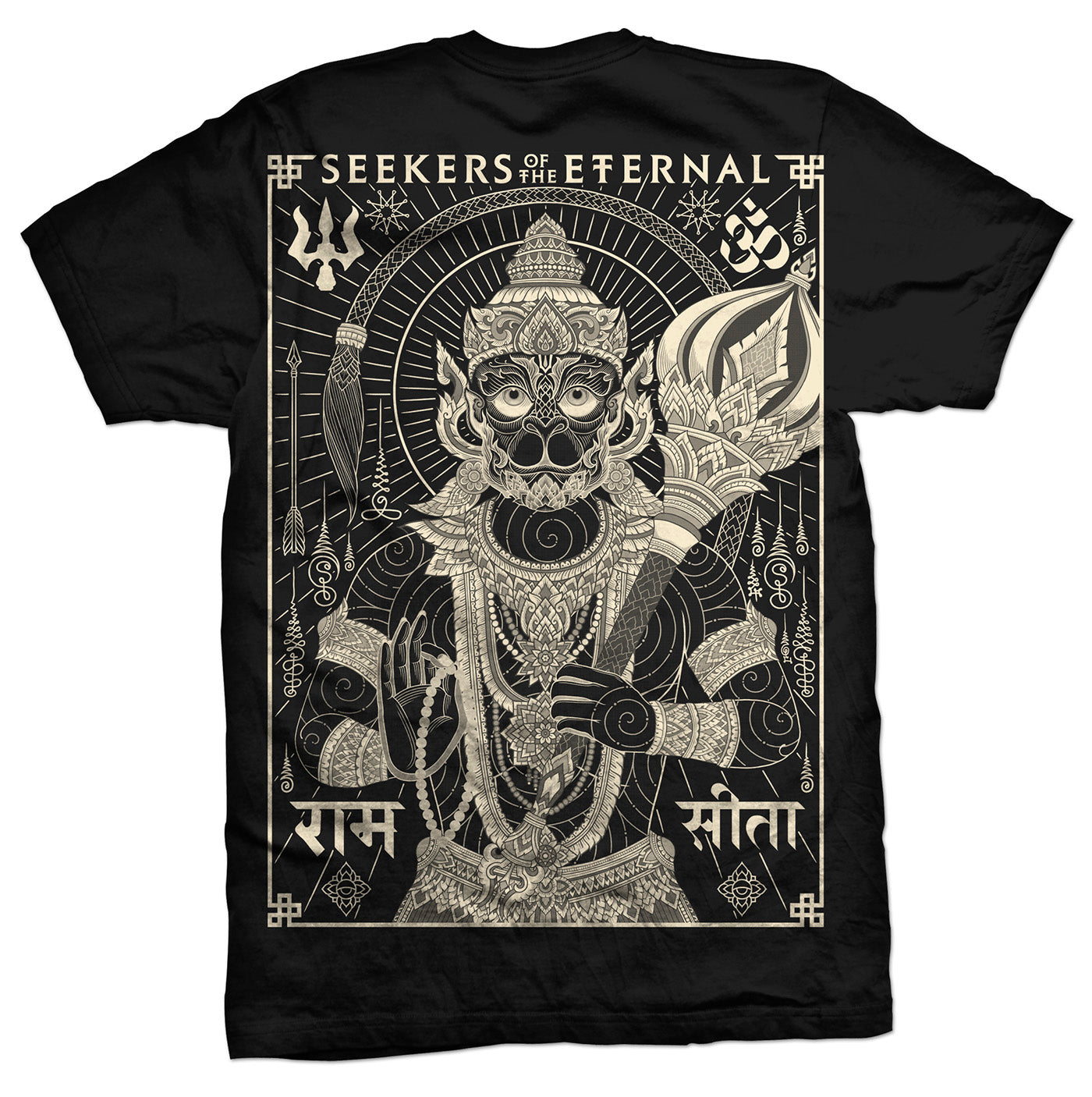 T-shirt: 'Hanuman Warrior' Black