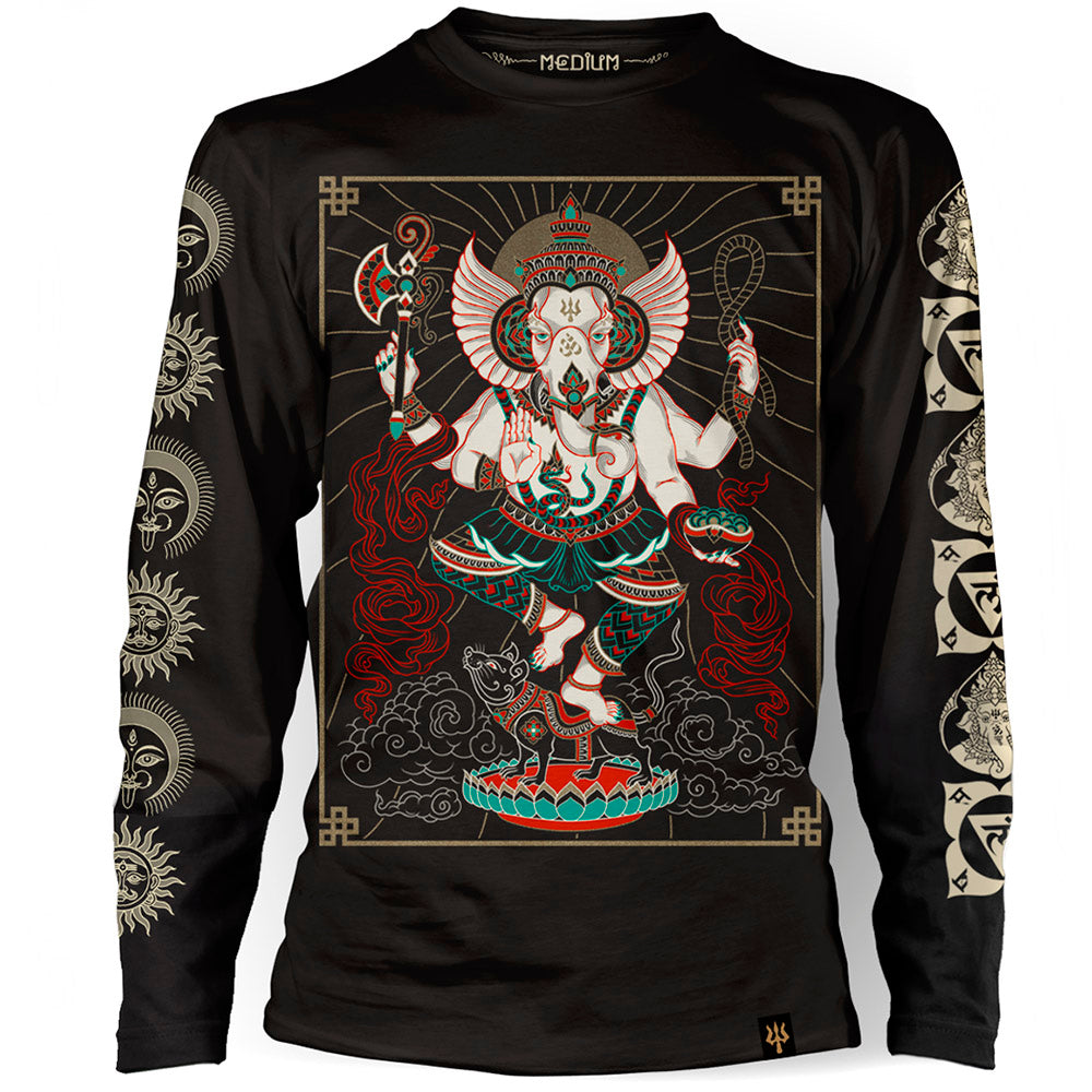 Ganesha ~ Long Sleeve T-shirt - Black