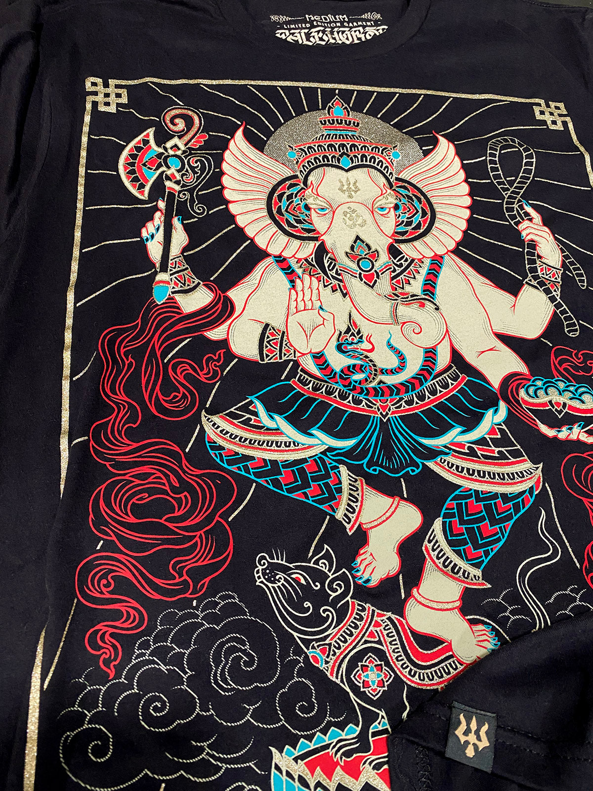 Ganesha ~ Short Sleeve T-shirt - Black