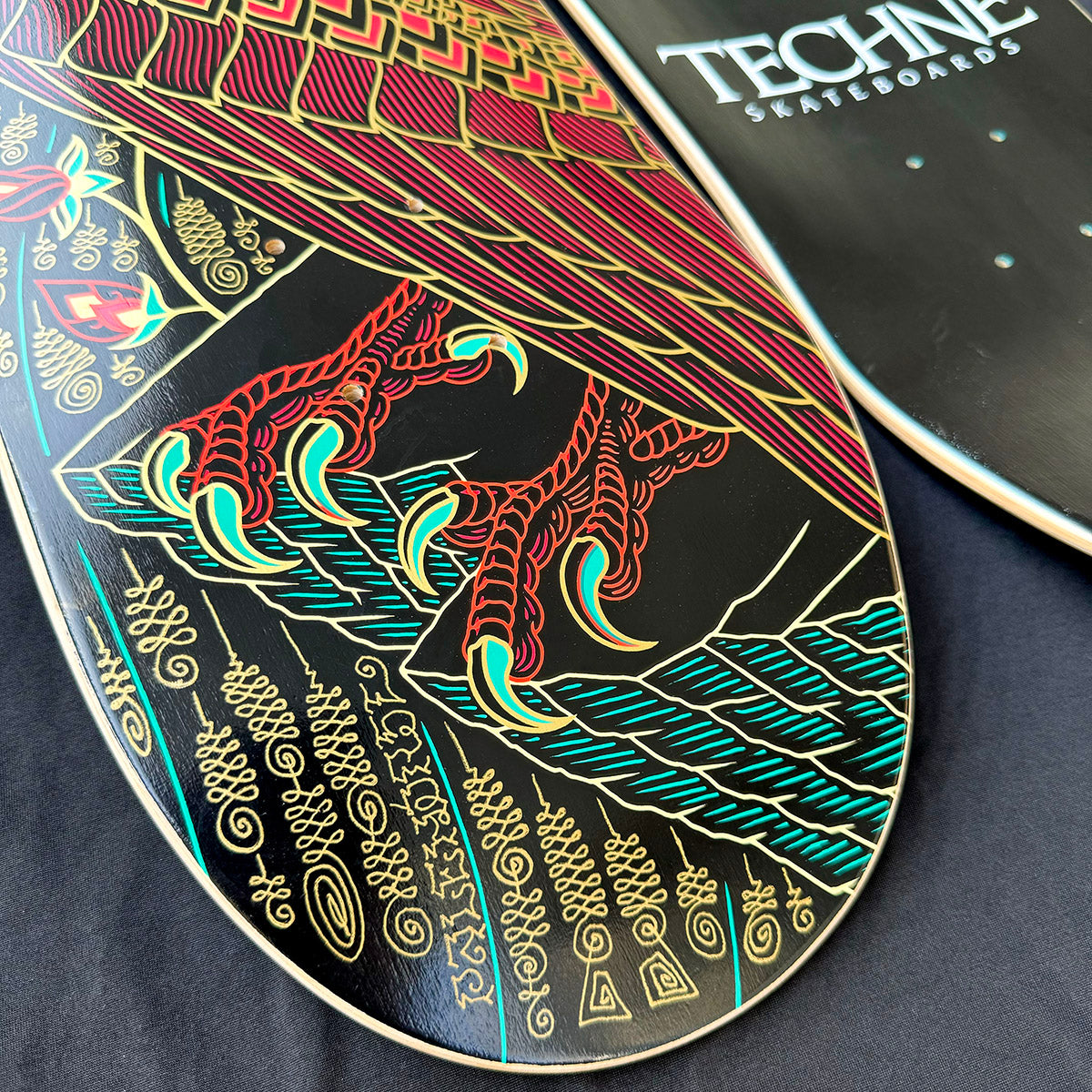 Hand Embellished Skate Deck: Eagle II