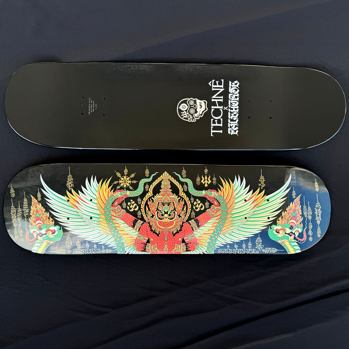 Hand Embellished Skate Deck: Garuda II