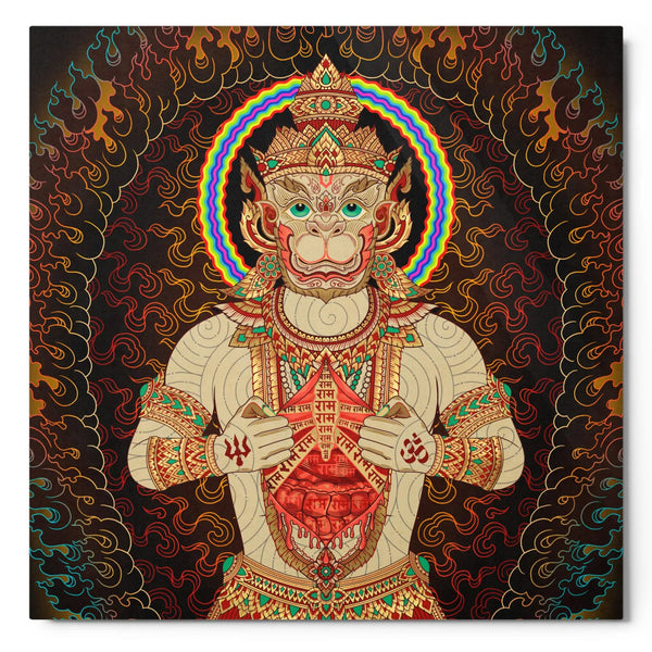 Hanuman Devotion: Metal Print