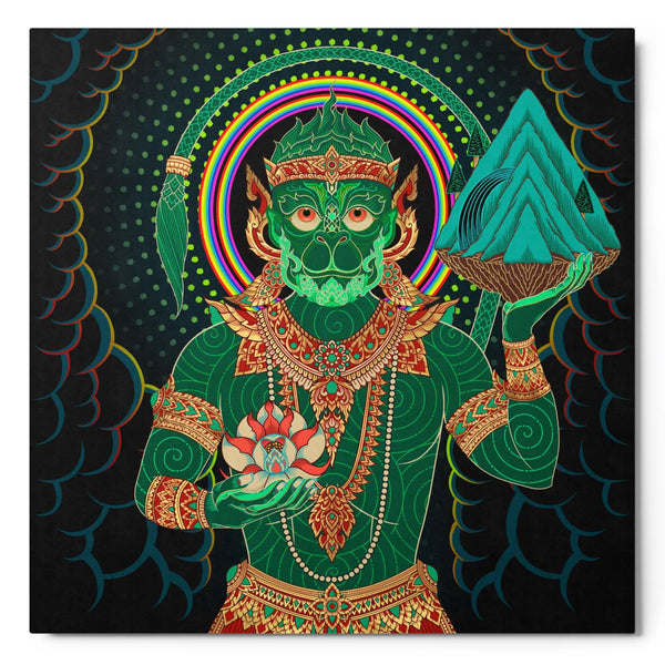 Hanuman w/ Mountain: Metal Print