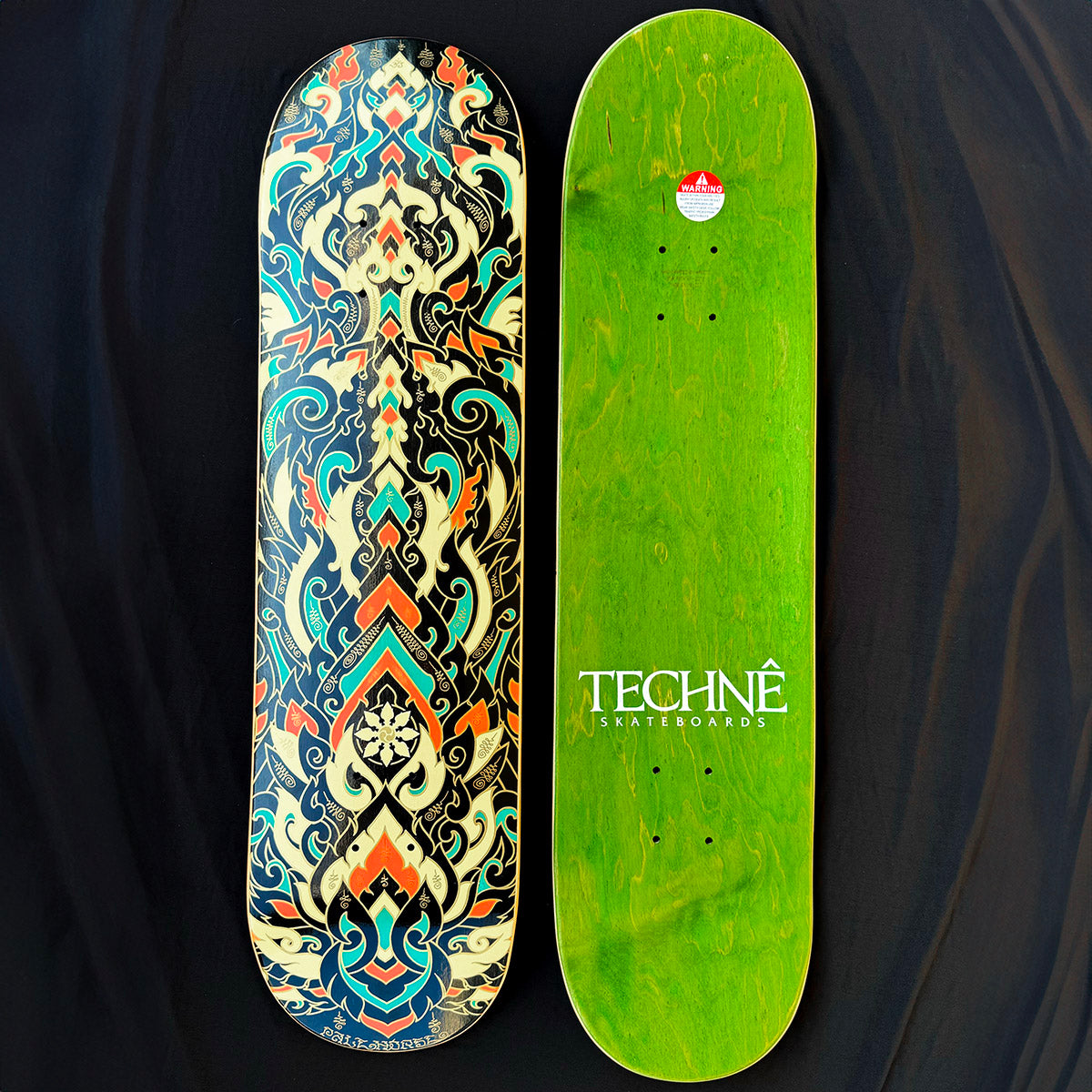 Hand Embellished Skate Deck: Inner Fire