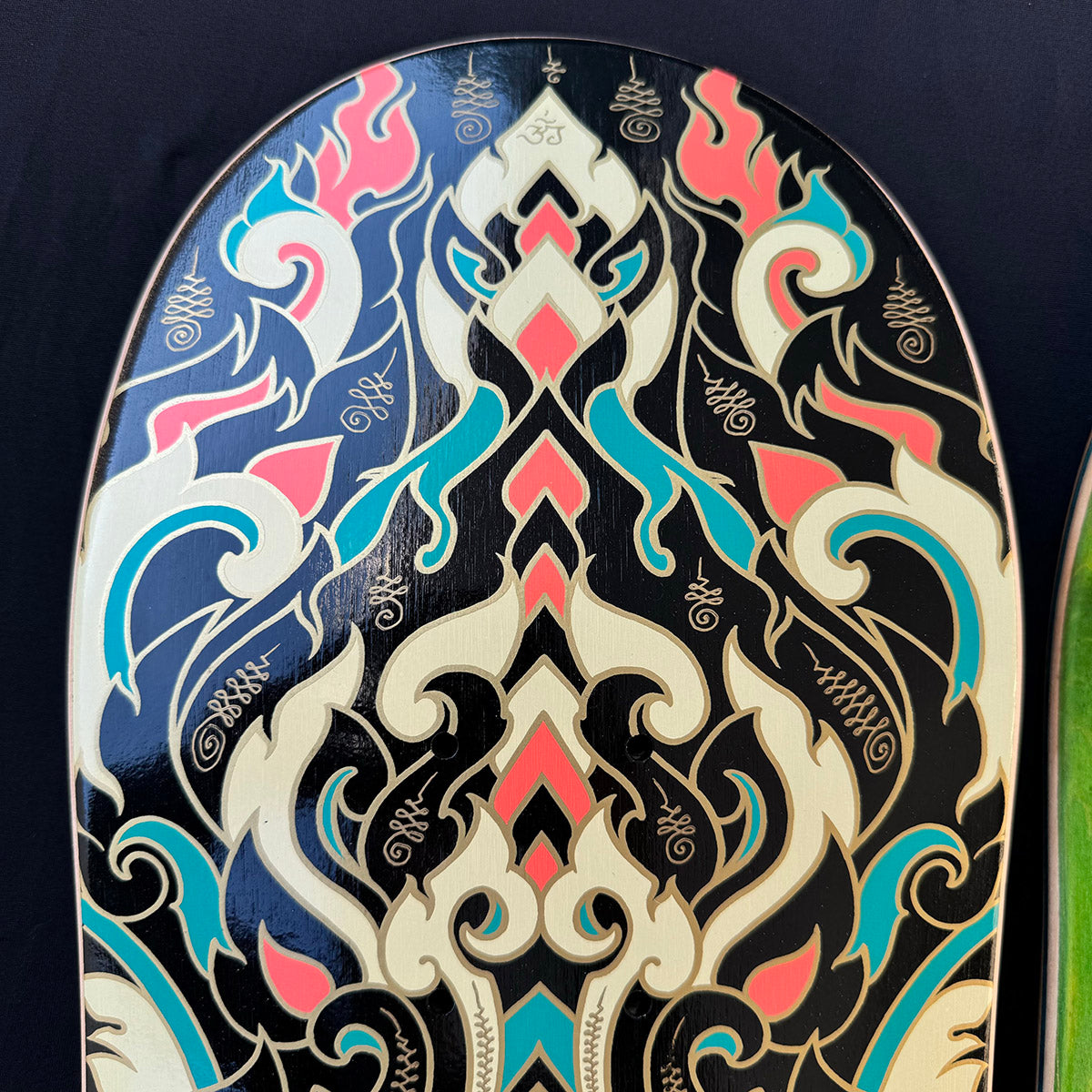 Hand Embellished Skate Deck: Inner Fire