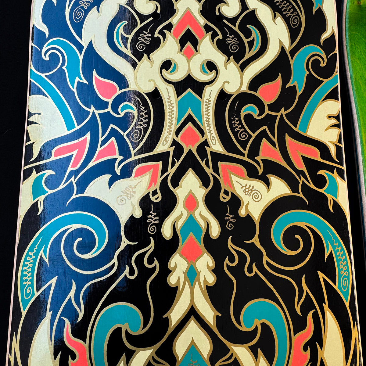 Hand Embellished Skate Deck: Inner Fire