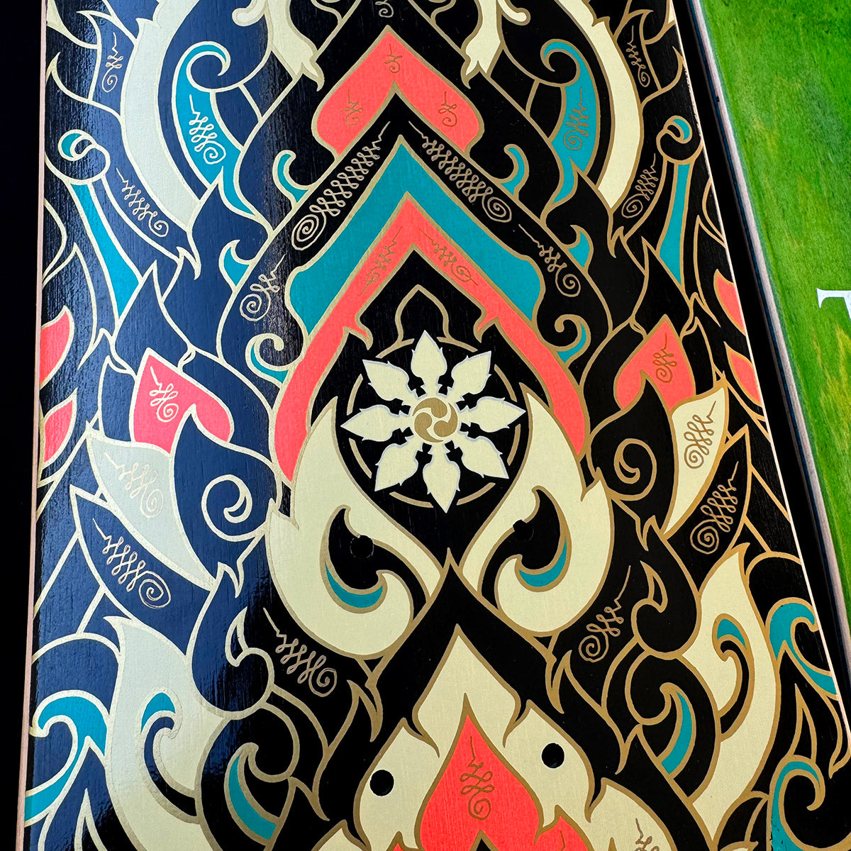 Hand Embellished Skate Deck: Inner Fire