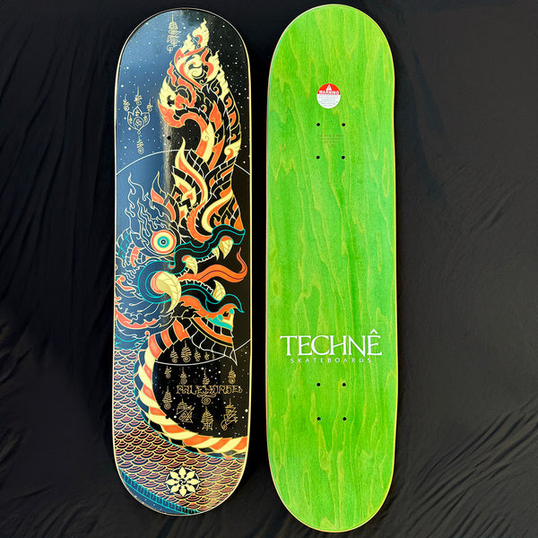 Hand Embellished Skate Deck: Naga