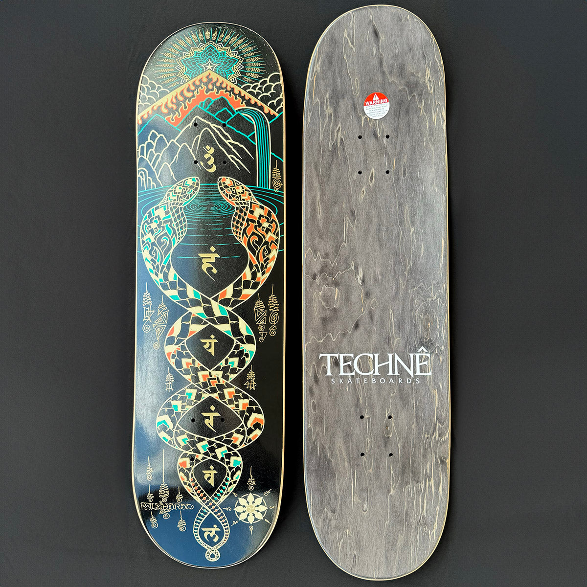 Hand Embellished Skate Deck: Kundalini