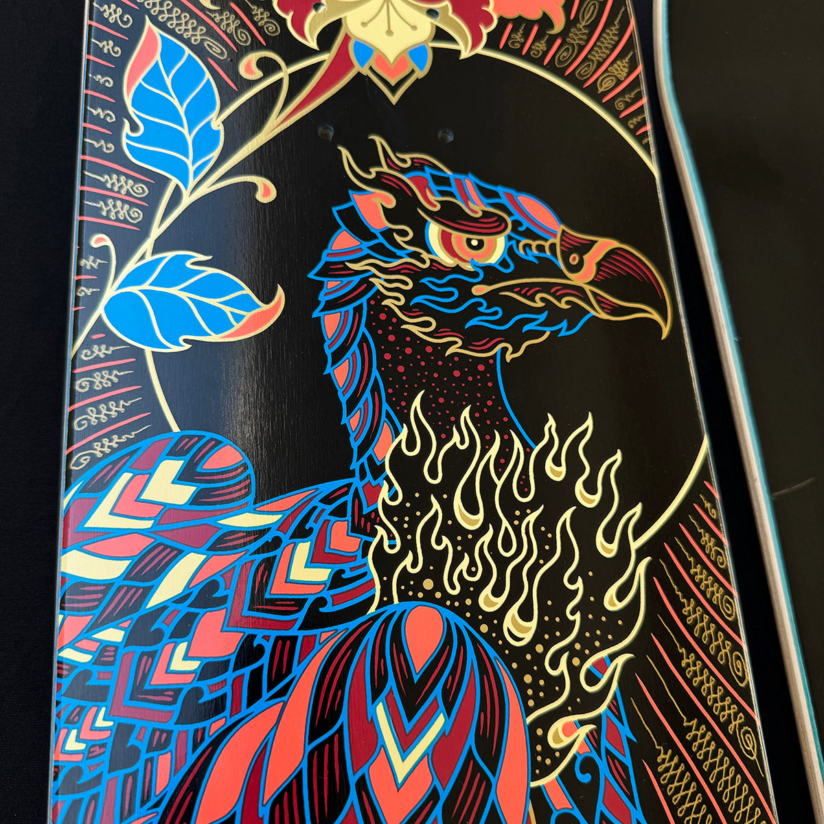 Hand Embellished Skate Deck: Vulture - Shiva Lingam