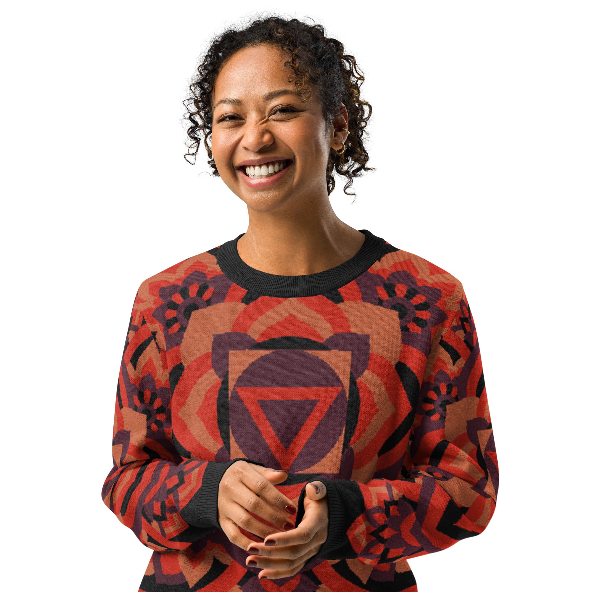 Root Chakra: Knitted Crew Neck Sweater
