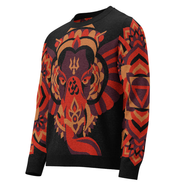 Ganesha: Knitted Crew Neck Sweater