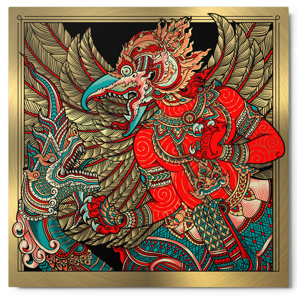 Garuda vs. Naga: Metal Print