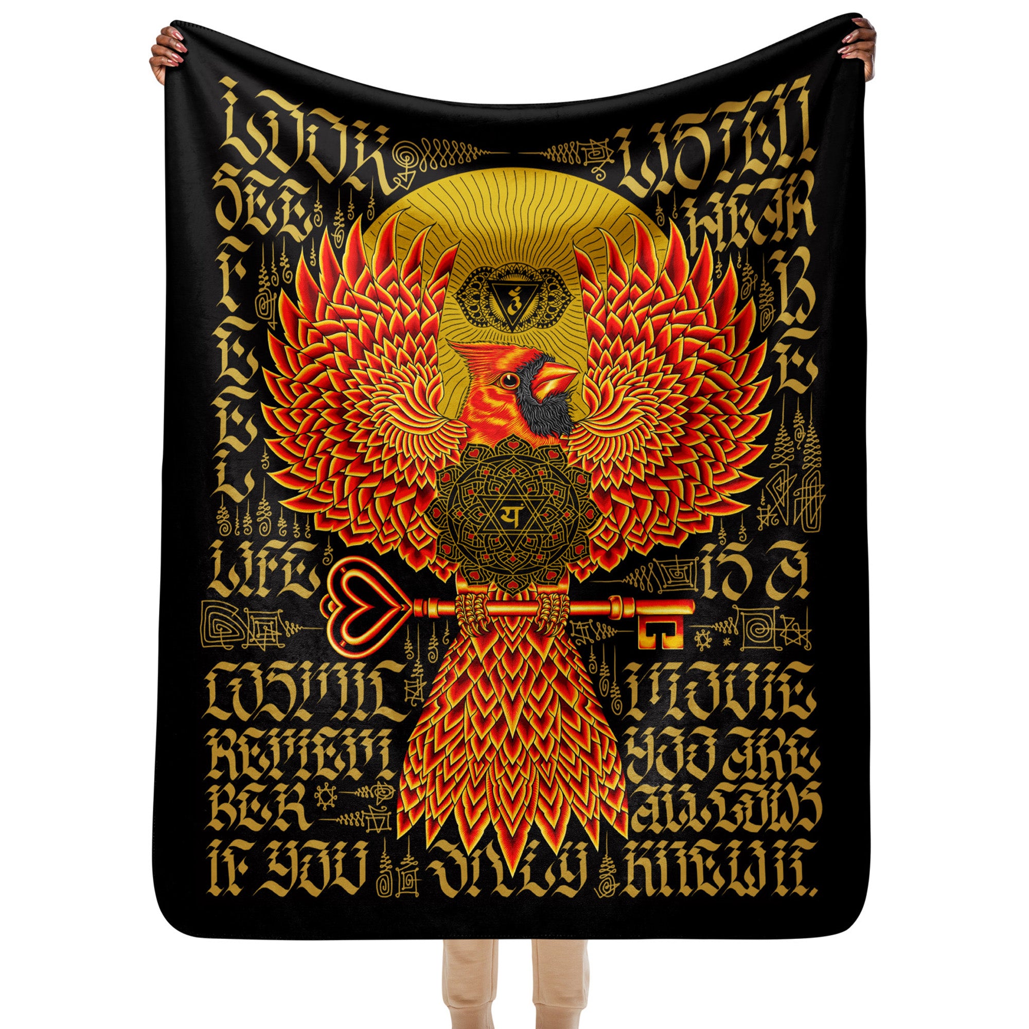 Red Bird Messenger: Sherpa blanket