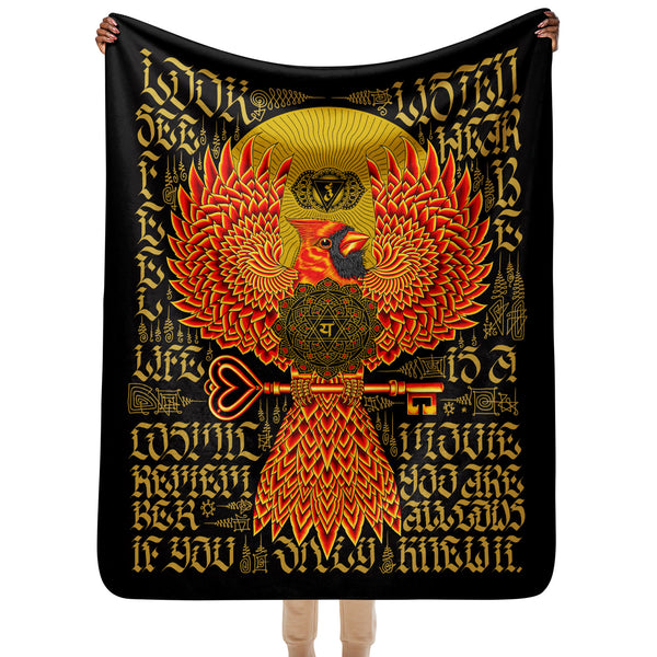 Red Bird Messenger: Sherpa blanket